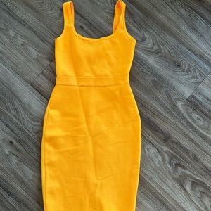 Tigermist fitted yellow midi dress size S